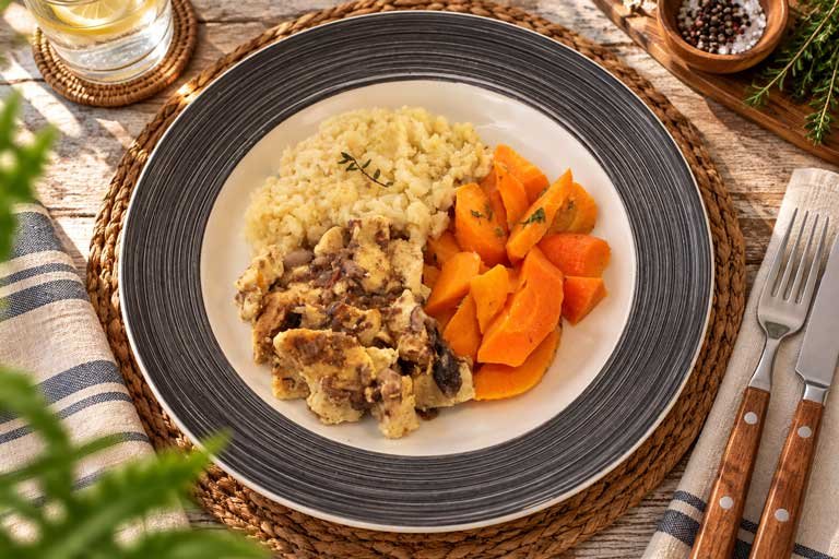 LC013 frango shitake arroz couve flor cenoura